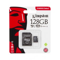  Карта пам'яті Kingston 128 GB microSDXC Class 10 UHS-I Canvas Select + SD Adapter SDCS/128GB