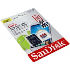 Карта пам'яті SanDisk 64 GB microSDXC UHS-I Ultra A1 + SD adapter SDSQUAR-064G-GN6MA